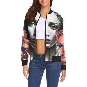 kokorepublic Print Bomber Jacket for Women ( H19)